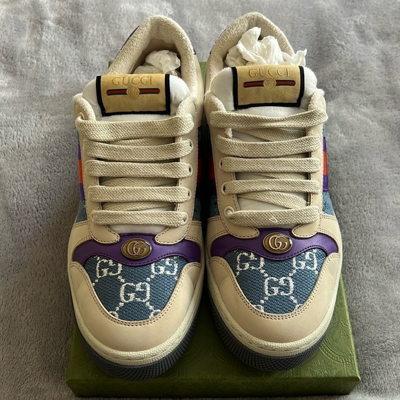 AUTHENTIC Gucci Screener Sneakers Size 39.5 - Picture 2 of 7